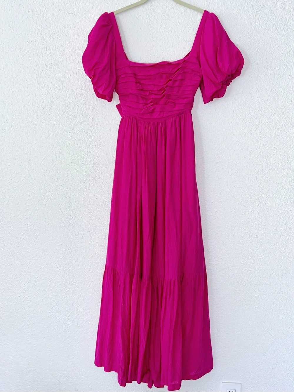 Abercrombie & Fitch Emerson Drama Bow-Back Maxi Dress